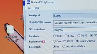 NODEMCU REFLASH JUANFI [upl. by Ynatsyd]