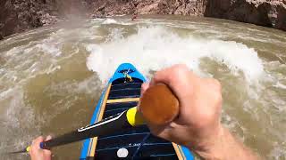 Canoeing Willies Necktie Rapid aka Lower Tuna mile 100 Grand Canyon June 2023 [upl. by Adar]