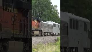 Special BNSF passenger train ONTWSUP flies past shorts [upl. by Bertasi]