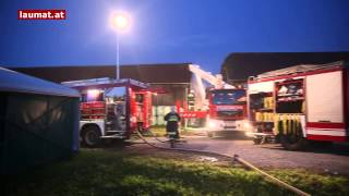 Fünf Feuerwehren bei Brand auf einem Bauernhof in Kematen an der Krems im Einsatz [upl. by Adilen]