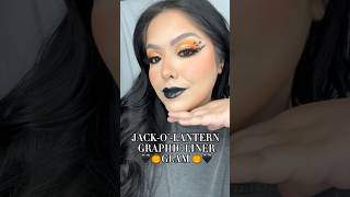 OCT  8 Jacko’lantern Graphic LinerGlam 🎃🖤 halloween jackolantern halloweenmakeup tutorial [upl. by Asemaj476]