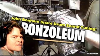 THE JOHN BONHAM SNARE DRUM SOUND TUNING [upl. by Nylra]