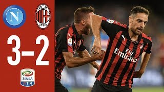 Highlights Napoli 32 AC Milan  Matchday 2 Serie A 20182019 [upl. by Leilani]