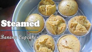 Banana Steamed Cupcake Recipe [upl. by Hamitaf]