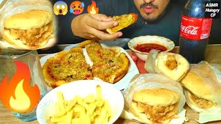 ASMREATING🔥 SPICY FAST FOODCHICKEN SHAWARMAHOT WINGPIZZABURGERasmr mukbang viral youtube [upl. by Dosh772]