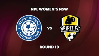 NPL Womens NSW Round 19 Sydney Olympic FC v NWS Spirit FC [upl. by Jacobo994]