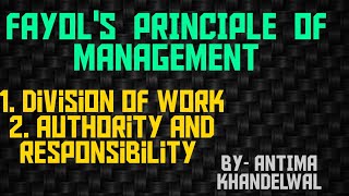 FAYOLS PRINCIPLES OF MANAGEMENT BY ANTIMA KHANDELWAL [upl. by Holman]