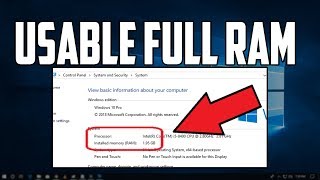 How To Fix Windows 10 Wont Using Full RAM [upl. by Kama47]