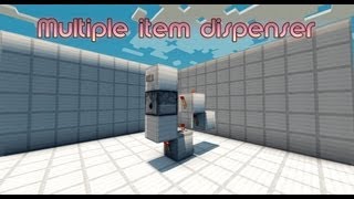 Multiple item dispenser 1  8 items at once with torch burnout  Tutorial  Minecraft [upl. by Grishilde]