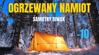 Bushcraftowy biwak w namiocie Z PIECEM Dlaczego warto obozować zimą i SPRZET ZIMOWY bushcraft [upl. by Aryajay]