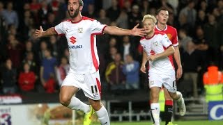 HIGHLIGHTS MK Dons 40 Manchester United [upl. by Aiset]