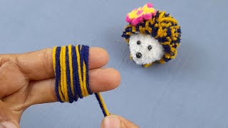 DIY Cute Key Ring from Woolen  How to Make Key Ring at Home [upl. by Eirtemed313]