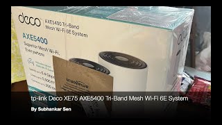 2024 tplink Deco XE75 AXE5400 TriBand Mesh WiFi 6E System  Unboxing  First Time in India [upl. by Eilata]