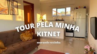 TOUR PELA MINHA KITNET morando sozinha  atualizado 5 meses [upl. by Ruffo378]