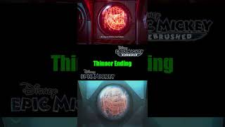 Thinner Ending Comparison  Epic Mickey Rebrushed [upl. by Jocelyn]