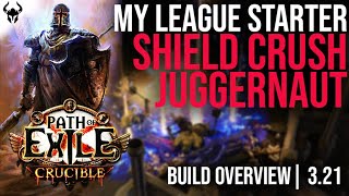 Shield Crush Juggernaut for the Delvers  My League Starter for 321  PoE Updated for 323 [upl. by Ogdon]