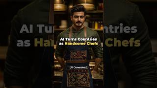 AI Turns Countries as Handsome Chefs  AI Generated shorts chef worldwide [upl. by Tega]