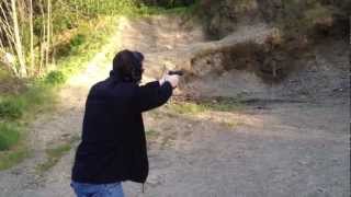 David Crane Fires FullAuto Glock 22 G22 40 SampW Pistol with STS Arms SelectFire Backplate 1 [upl. by Adnimra]