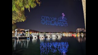 Lake Eola Drone Show  Orlando Florida  122323 [upl. by Burrell]