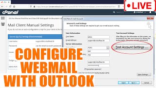 🔴LIVE How to configure Webmail with Outlook [upl. by Quinn]