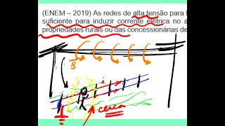 ENEM – 2019 As redes de alta tensão para transmissão de energia elétrica geram campo magnético [upl. by Alleber]