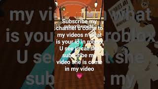 what is your Roblox id subscribemychannel [upl. by Nichy]