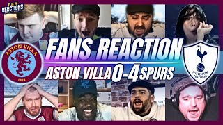 SPURS amp VILLA FANS REACTION TO ASTON VILLA 04 SPURS  PREMIER LEAGUE [upl. by Tatiania783]