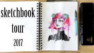 Sketchbook Tour  Flip Through 2017 [upl. by Trinity409]