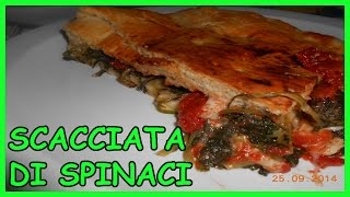 Scacciata siciliana di spinaci pomodoro formaggio olive e pomodori secchi [upl. by Susanetta]