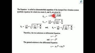 DAMPED FREE VIBRATION WITH VISCOUS DAMPING [upl. by Gomer]