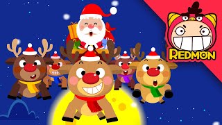 One hundred reindeer song  carol  Nursery rhymes  christmas  Kids songs  REDMON [upl. by Finn]