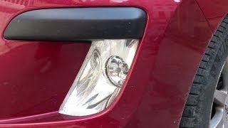 How to change fog lamp bulbs on Peugeot 308 [upl. by Aivil286]