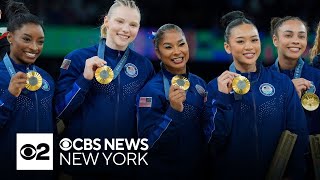 USA wins gold medal in womens team gymnastics at Paris Olympics [upl. by Ennaihs]