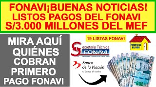 Fonavi lo último S3000 millones del MEF incluyendo S50 millones hay 1 millón 200 mil registrados [upl. by Gildea]