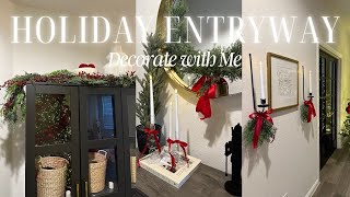 Decorate with Me  Classic Modern Holiday Entryway 2024 [upl. by Morra153]