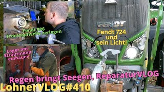 LohnerVLOG410 Fendt 926 Frontzapfwelle zerlegen I Strautmann Lagerschaden richten I Fendt 724 Licht [upl. by Grunberg100]