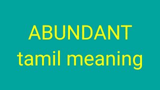 ABUNDANT tamil meaningசசிகுமார் [upl. by Sanford]