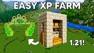 EASY BEST XP Farm in Minecraft 121 For Starter World [upl. by Kindig]