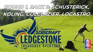 2016 Ledgestone Open Round 1 Back 9 Schusterick Koling Colglazier Locastro [upl. by Stanwood]