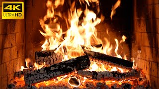 🔥 Calm Burning Fireplace Glow with Crackling Logs for a Cozy Holiday Night 🔥 Fireplace 4K [upl. by Noswal]