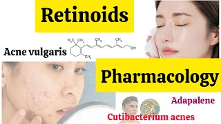 Retinoids Pharmacology  Acne Vulgaris  Tretinoin Adapalene [upl. by Freddy414]