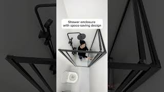 Shower enclosure with spacesaving design home [upl. by Liakim]