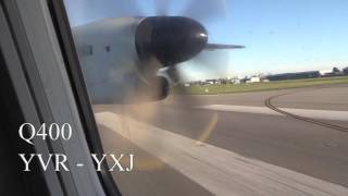 Air Canada Q400 Takeoff and Landing Vancouver to Ft St John [upl. by Lenad]