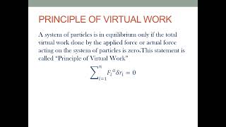 Principle of virtual work Classical mechanicsTwo mark series [upl. by Eisdnyl553]