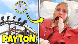 Payton fell off the roller coaster then Ninja Kidz TV [upl. by Margette276]