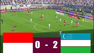 Indonesia vs Ouzbekistan live steam  ASIAN CUP  video game simulation pes 2017 [upl. by Ekenna]