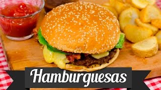 COMO HACER HAMBURGUESAS CASERAS 🍔🍟MUY FACIL  Recién Cocinados [upl. by Thrasher]