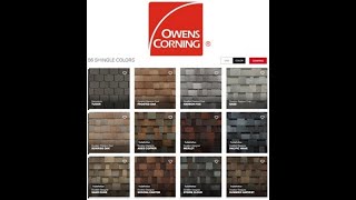 Owens Corning Roof Shingle colors [upl. by Cochard]