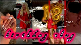 MY 18TH BIRTHDAY VLOG 🌺 grwm nails blonde wig dinner cake ice cream balloons gifts amp more [upl. by Neilla559]