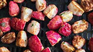 Loaded air fryer radish keto lowcarb [upl. by Ailefo]